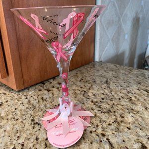 Lolita Breast Cancer Martini Glass